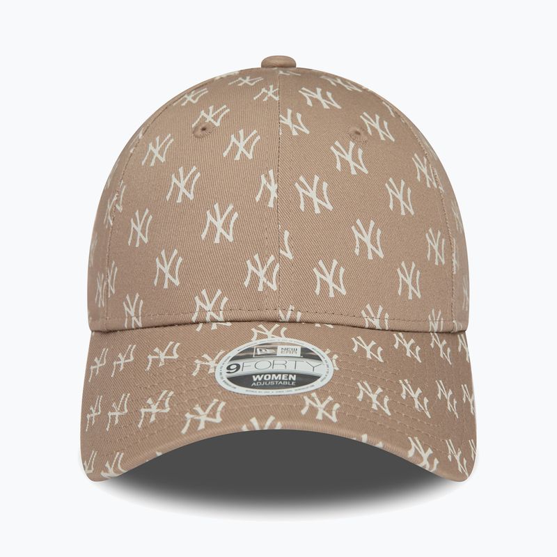 Γυναικείο καπέλο μπέιζμπολ New Era Monogram 9Forty New York Yankees pastel brown 3