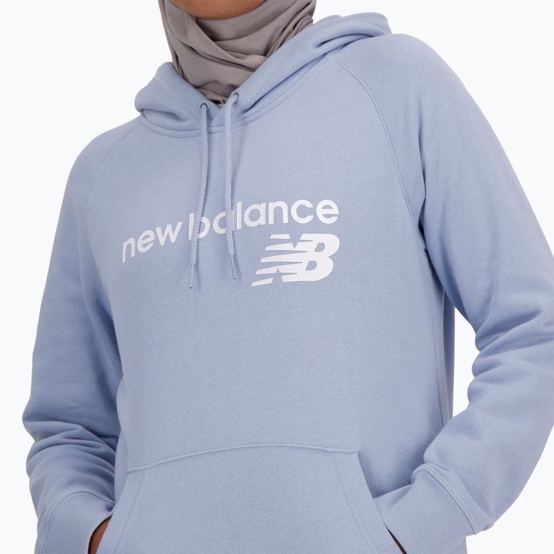 Γυναικείο New Balance Core Fleece Hoodie ανοιχτό μοβ 4