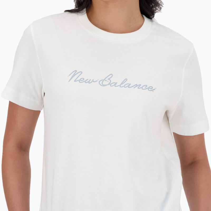 Γυναικείο New Balance Script Tee λευκό 4