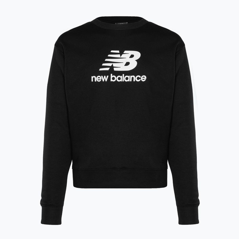 Ανδρικό φούτερ New Balance Stacked Logo French Terry Crew μαύρο 5