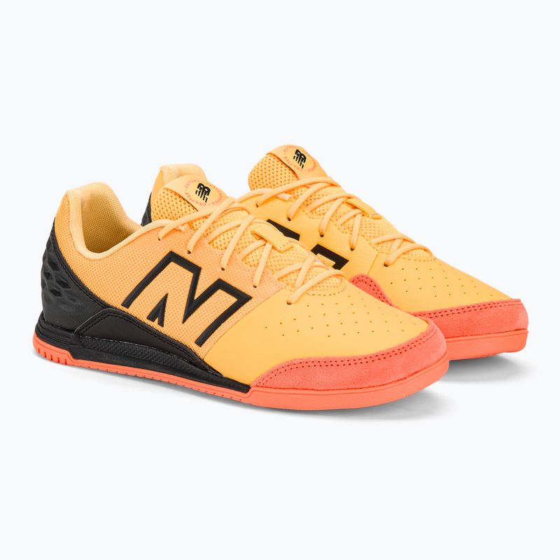 Παιδικά ποδοσφαιρικά παπούτσια New Balance Audazo Command JNR v6 IN λευκό ροδακινί 4