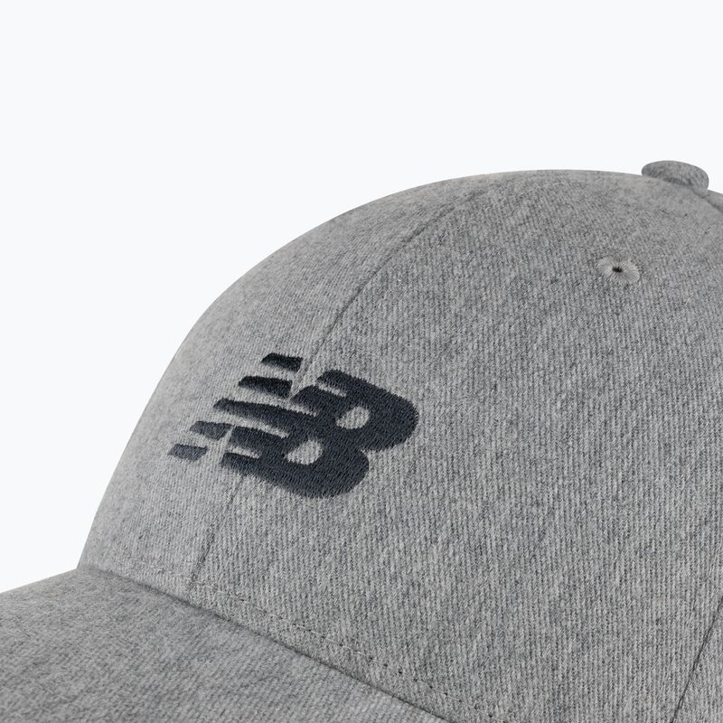 Καπέλο μπέιζμπολ New Balance 6 Panel Structured Snapback grey 3