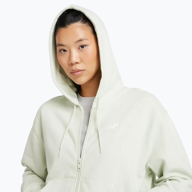 Γυναικείο φούτερ New Balance French Terry Full Zip natural mint 5