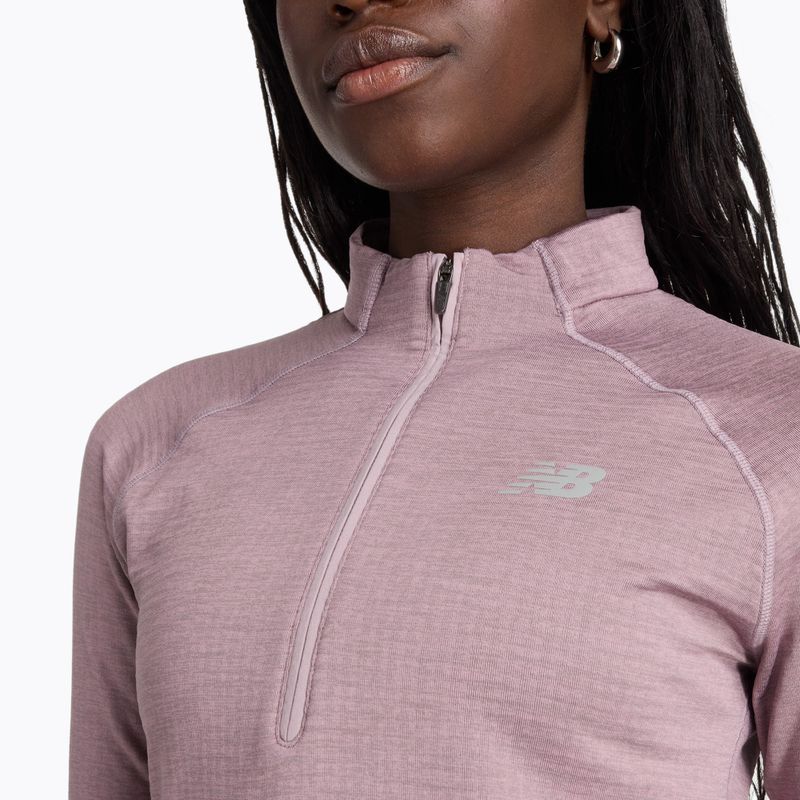 Γυναικείο μακρυμάνικο τρεξίματος New Balance Athletics Heat Grid 1/2 Zip ice wine heather 4