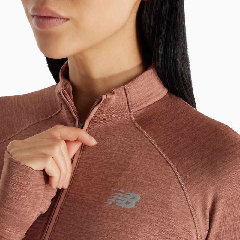 Γυναικείο μακρυμάνικο τρεξίματος New Balance Athletics Heat Grid 1/2 Zip sparrow heather 4