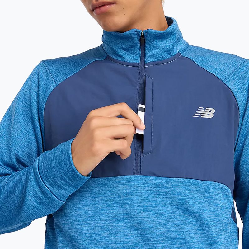 Ανδρικό μακρυμάνικο τρεξίματος New Balance Athletics Heat Grid 1/2 Zip heron blue 5