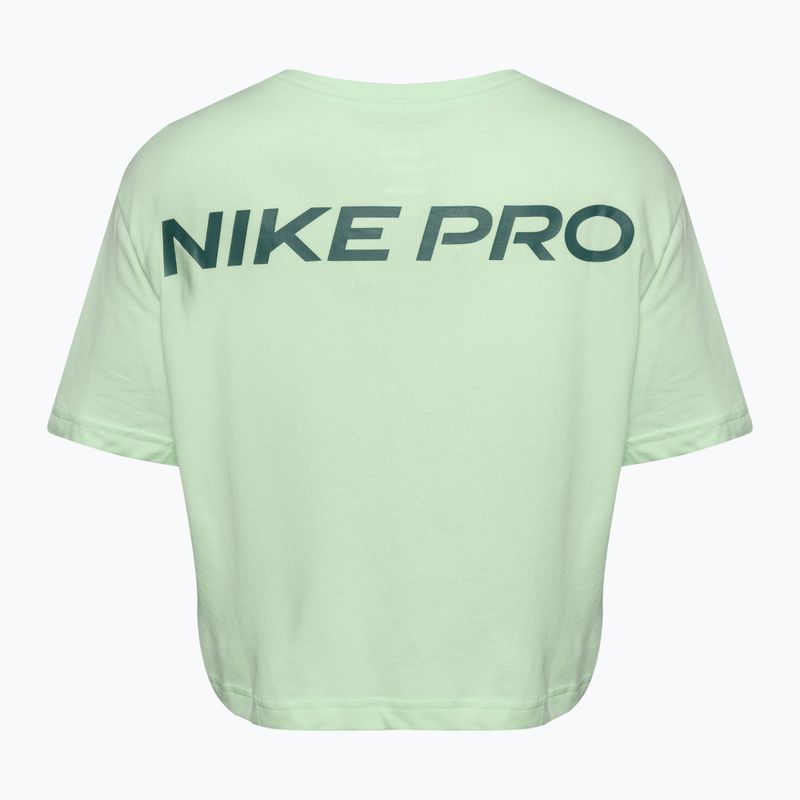 Γυναικείο μπλουζάκι προπόνησης Nike Pro Dri-Fit Cropped vapour green 2