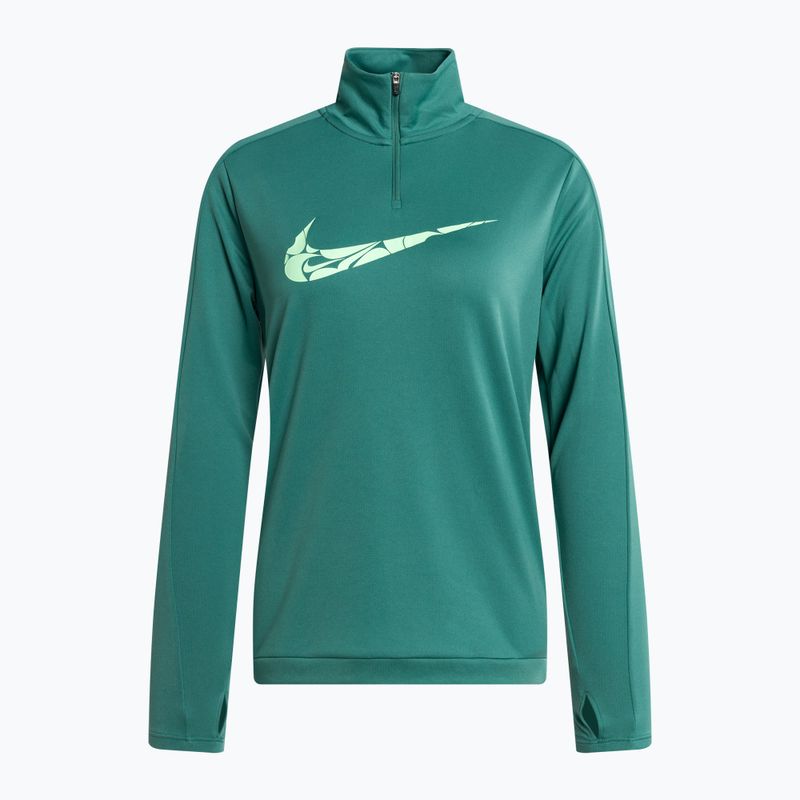 Γυναικείο φούτερ για τρέξιμο Nike Swoosh Dri-FIT 1/4-Zip Mid bicoastal/vapor green