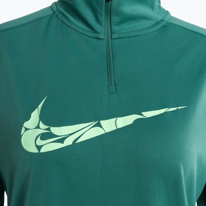 Γυναικείο φούτερ για τρέξιμο Nike Swoosh Dri-FIT 1/4-Zip Mid bicoastal/vapor green 3