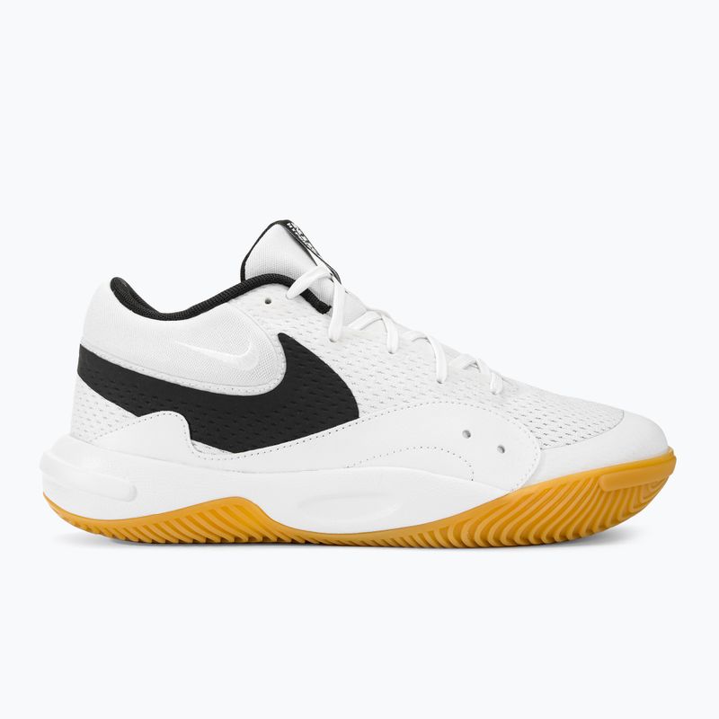 Nike Hyperquick Court Flight λευκά/μαύρα παπούτσια βόλεϊ 2