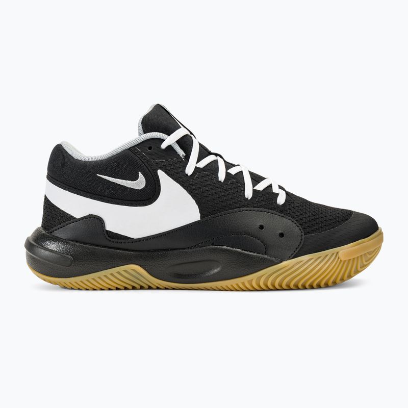 Nike Hyperquick Court Flight παπούτσια βόλεϊ μαύρο/λευκό-ασημί 2