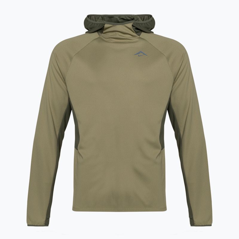 Ανδρικό φούτερ Nike Trail Dri-Fit UV LS Hoodie ουδέτερη λαδί/μεσαία λαδί/λιλάζ ανθισμένο μακρυμάνικο τρέξιμο