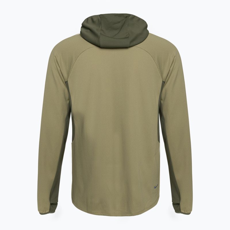 Ανδρικό φούτερ Nike Trail Dri-Fit UV LS Hoodie ουδέτερη λαδί/μεσαία λαδί/λιλάζ ανθισμένο μακρυμάνικο τρέξιμο 2