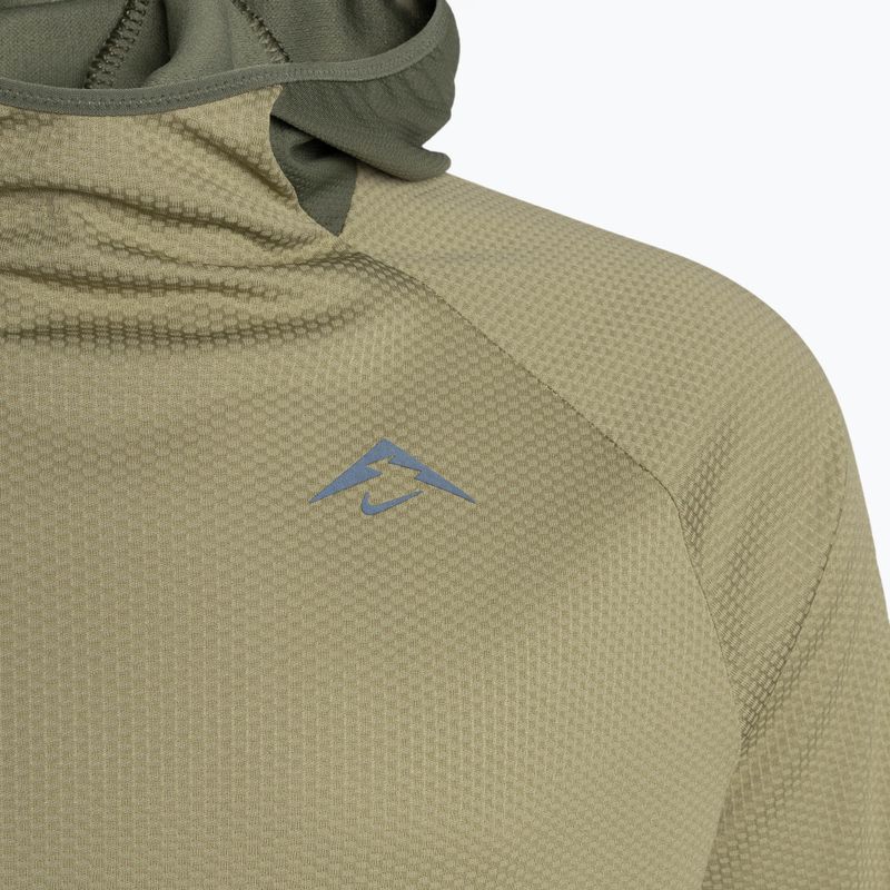 Ανδρικό φούτερ Nike Trail Dri-Fit UV LS Hoodie ουδέτερη λαδί/μεσαία λαδί/λιλάζ ανθισμένο μακρυμάνικο τρέξιμο 3