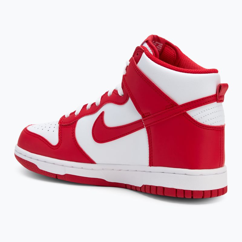 Nike Dunk High λευκά/κόκκινα παπούτσια 3