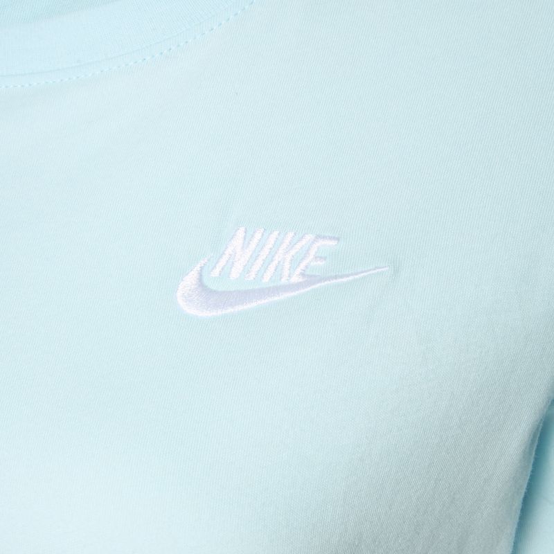 Γυναικείο t-shirt Nike Sportswear Club Essentials μπλε/λευκό του παγετώνα 3