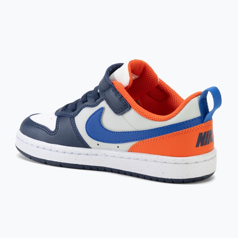 Παιδικά παπούτσια Nike Court Borough Low Recraft λευκό/μαύρο/πορτοκαλί 3