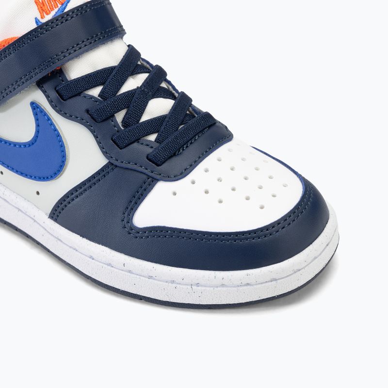 Παιδικά παπούτσια Nike Court Borough Low Recraft λευκό/μαύρο/πορτοκαλί 7