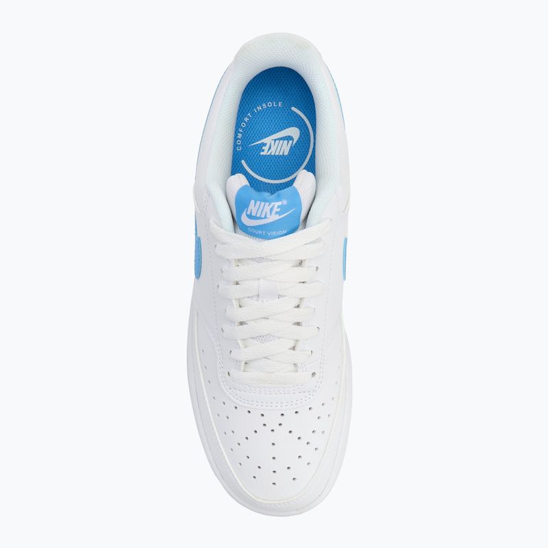 Ανδρικά παπούτσια Nike Court Vision Low λευκό/κίτρινο/μπλε της πανεπιστημιούπολης 5