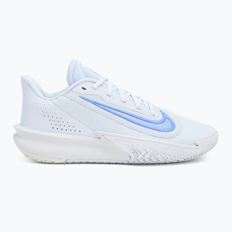 Nike Precision 7 ποδοσφαιρικά γκρι/καθαρό λευκόχρυσο/σκόνη δαμάσκηνου/βασιλικός παλμός ανδρικά παπούτσια μπάσκετ 2