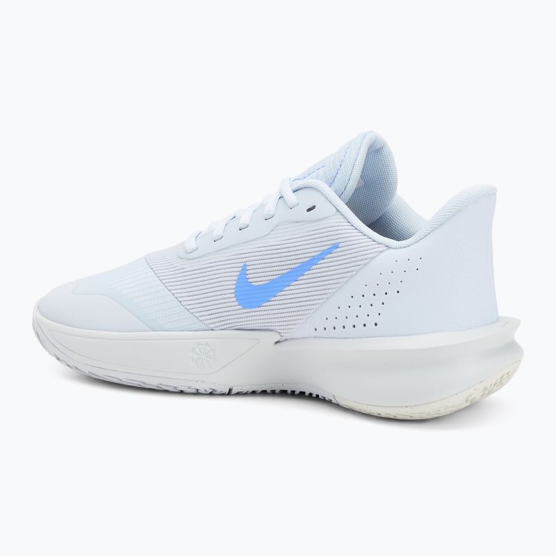 Nike Precision 7 ποδοσφαιρικά γκρι/καθαρό λευκόχρυσο/σκόνη δαμάσκηνου/βασιλικός παλμός ανδρικά παπούτσια μπάσκετ 3