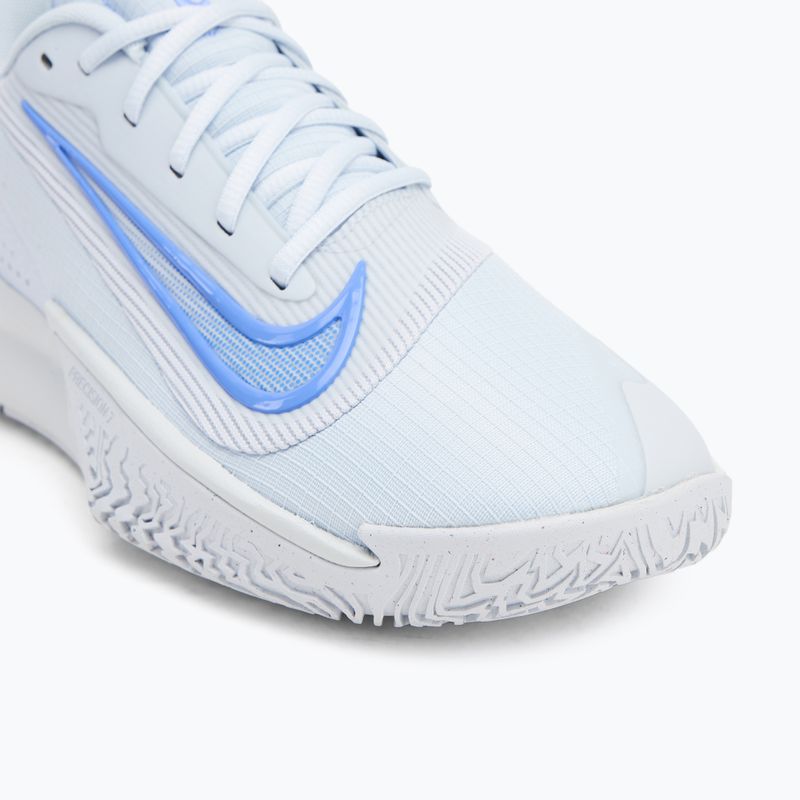 Nike Precision 7 ποδοσφαιρικά γκρι/καθαρό λευκόχρυσο/σκόνη δαμάσκηνου/βασιλικός παλμός ανδρικά παπούτσια μπάσκετ 7