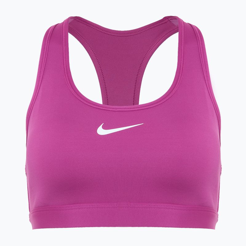 Nike Swoosh Medium Support σουτιέν προπόνησης σε φούξια/λευκό χρώμα