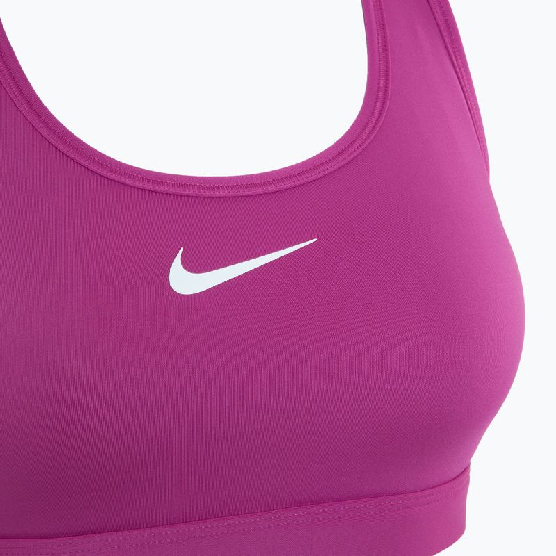 Nike Swoosh Medium Support σουτιέν προπόνησης σε φούξια/λευκό χρώμα 3