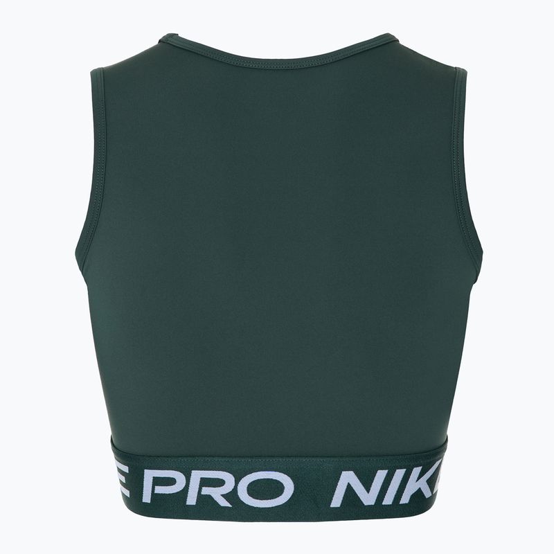 Nike Pro Dri-Fit vintage πράσινο/λευκό γυναικείο μπλουζάκι προπόνησης 2