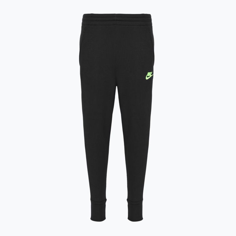 Παιδικό παντελόνι Nike Sportswear Club Fleece μαύρο / volt