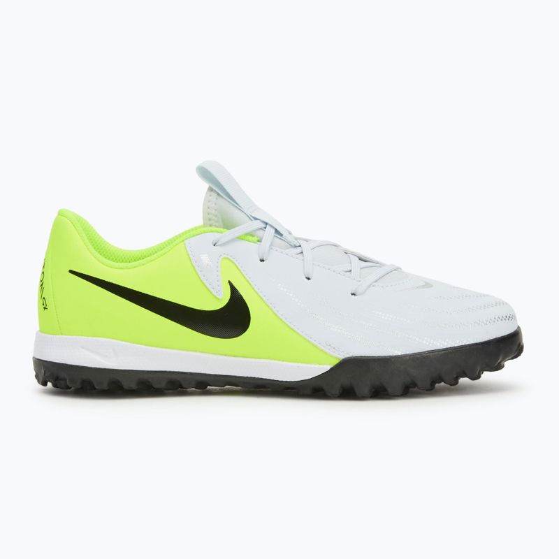 Παιδικά ποδοσφαιρικά παπούτσια Nike Phantom GX 2 Academy TF μεταλλικό ασημί/βολτ/μαύρο 2