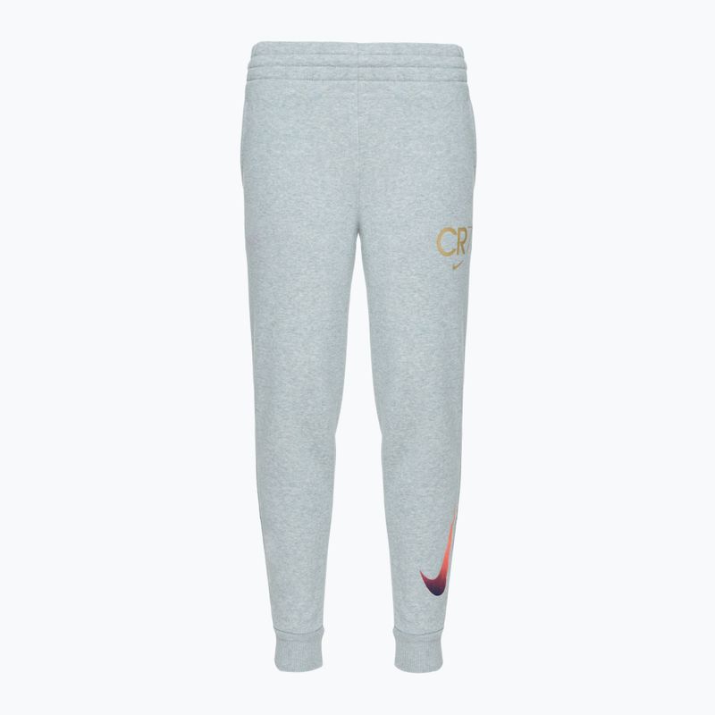 Παιδικό παντελόνι Nike CR7 Club Fleece ανοιχτό γκρι καπνό / ρείκι / μεταλλικό χρυσό