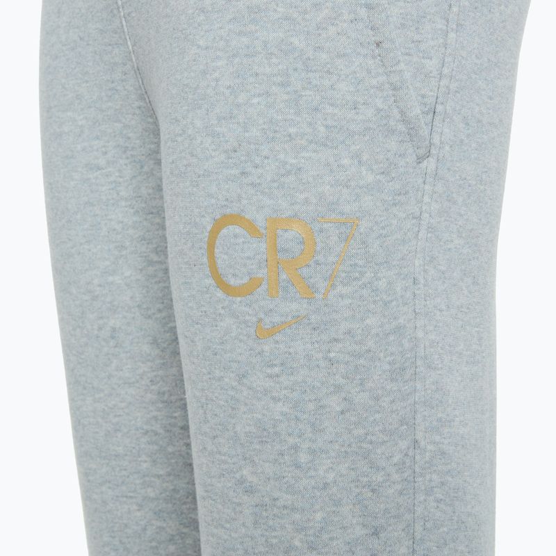 Παιδικό παντελόνι Nike CR7 Club Fleece ανοιχτό γκρι καπνό / ρείκι / μεταλλικό χρυσό 4