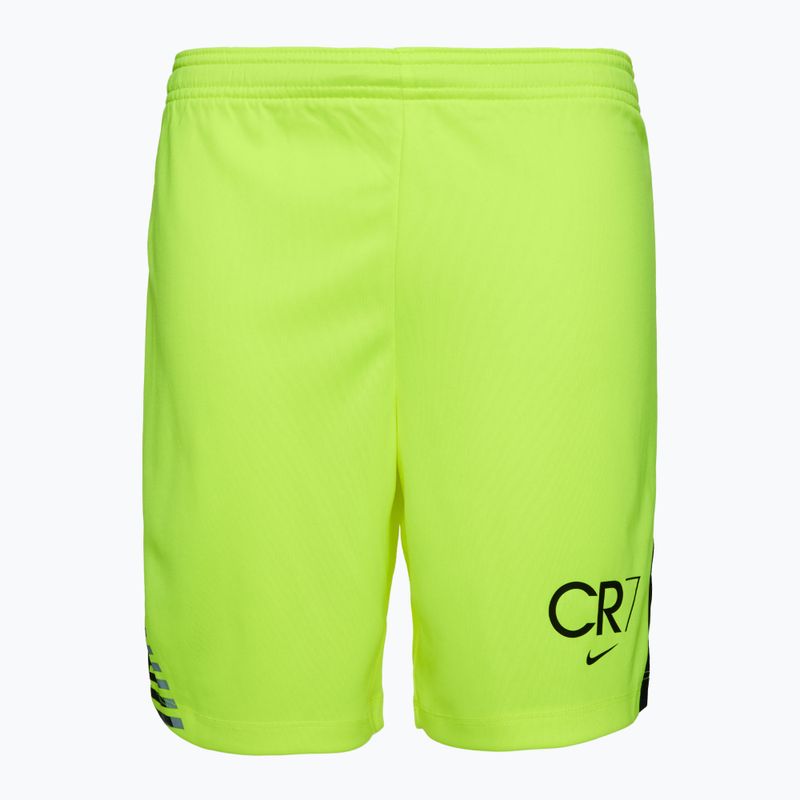 Nike CR7 Academy Dri-FIT volt / μαύρο / μαύρο παιδικό σορτς ποδοσφαίρου για παιδιά