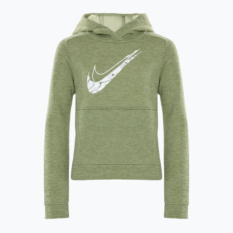 Παιδική μπλούζα Nike Multi Stain Repel Therma-FIT oil green/olive aura/heather/white για παιδιά