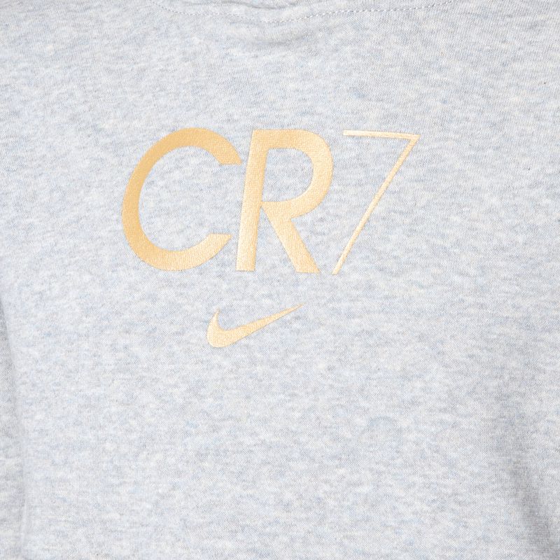 Παιδικό φούτερ Nike CR7 Club Fleece γκρι καπνός/δερματίνη/μεταλλικό χρυσό φούτερ για παιδιά 3