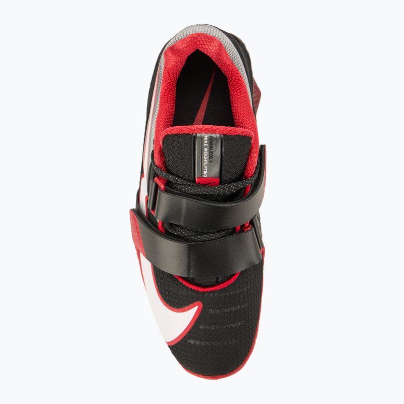 Nike Romaleos 4 μαύρο/λευκό/πολυτεχνικό κόκκινο παπούτσι άρσης βαρών 5