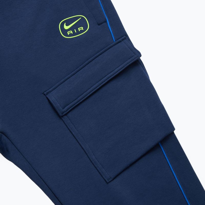 Ανδρικό παντελόνι Nike Air Fleece Cargo παντελόνι midnight navy/ volt 3