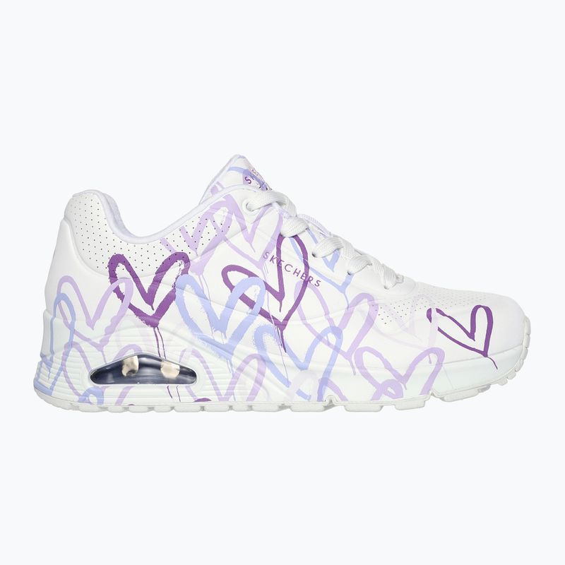 Γυναικεία παπούτσια SKECHERS JGoldcrown Uno Spread The Love white/light purple 2