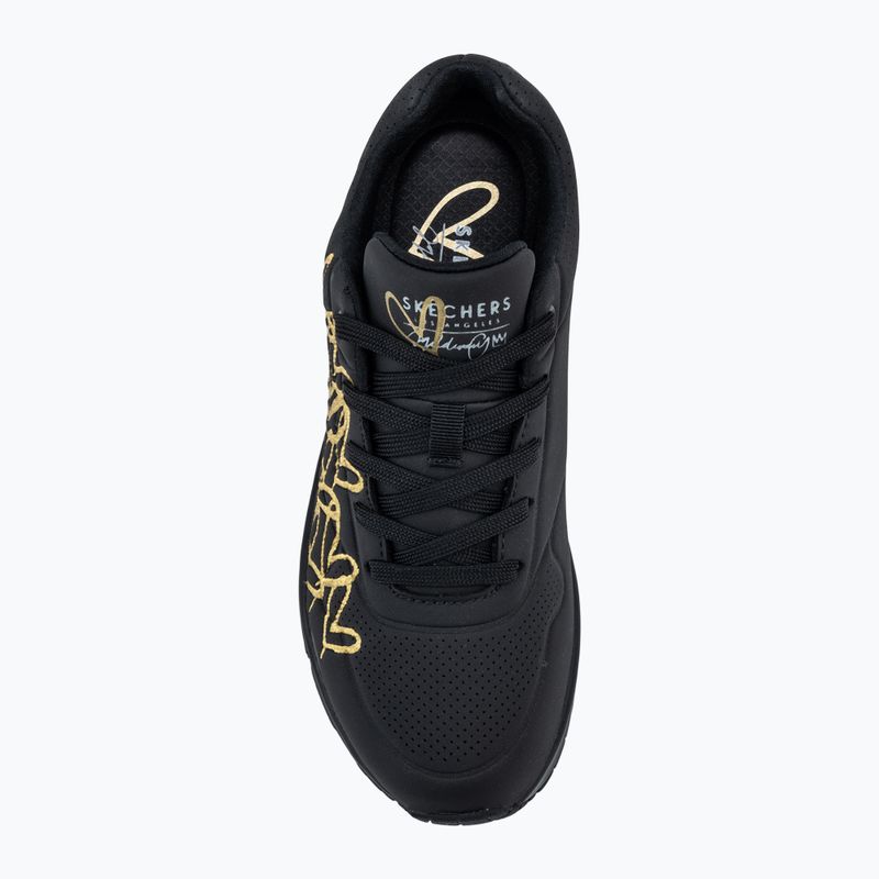 Γυναικεία παπούτσια SKECHERS JGoldcrown Uno Golden Heart black/multicolor metallic 5