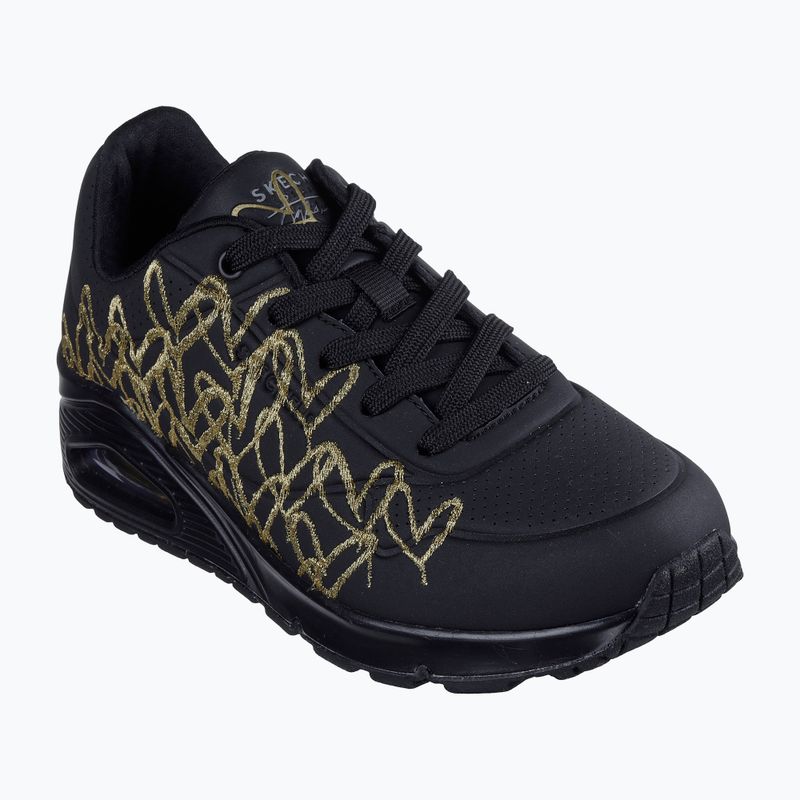 Γυναικεία παπούτσια SKECHERS JGoldcrown Uno Golden Heart black/multicolor metallic 8