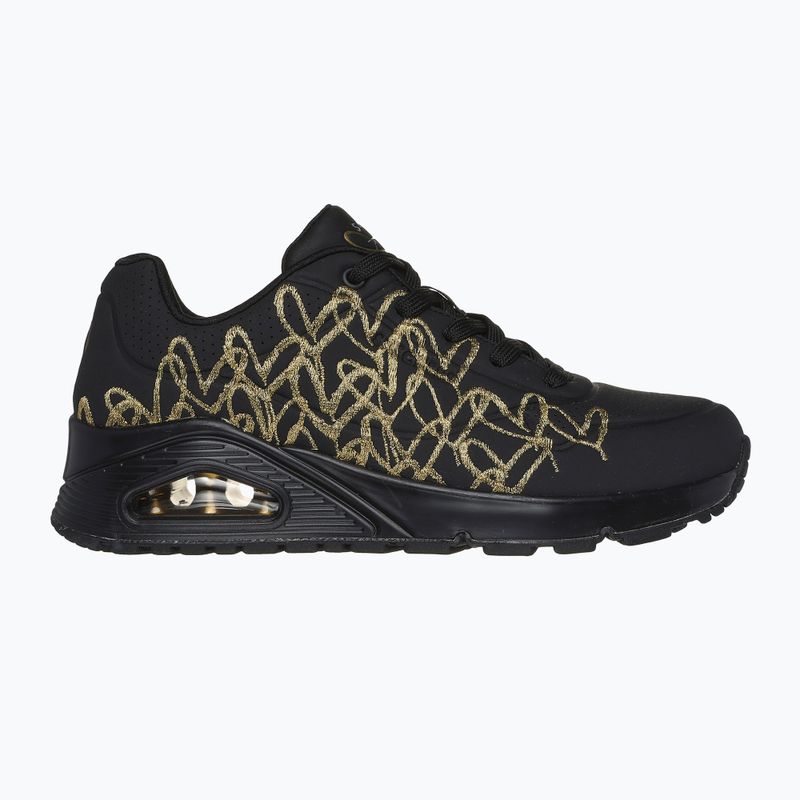 Γυναικεία παπούτσια SKECHERS JGoldcrown Uno Golden Heart black/multicolor metallic 9