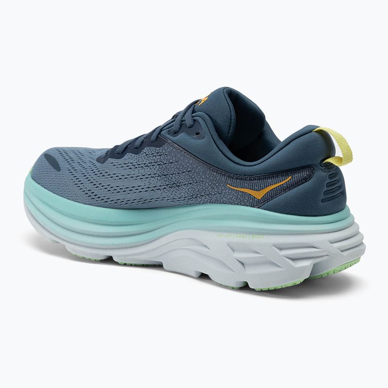 HOKA Bondi 8 πραγματικά πετρόλ/σκιά ανδρικά παπούτσια για τρέξιμο 3