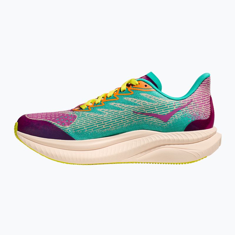 HOKA Mach 6 φούξια/ηλεκτρικό aqua παιδικά παπούτσια για τρέξιμο 10