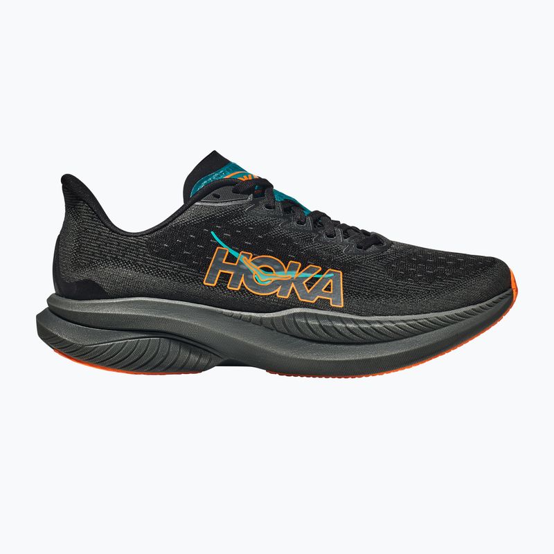 Ανδρικά παπούτσια για τρέξιμο HOKA Mach 6 black/electric tangerine 8