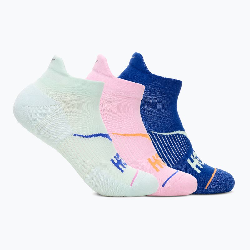 Κάλτσες HOKA No-Show Run Sock 3 ζεύγη aqua b σειρές e/pink twilight/ultramarine