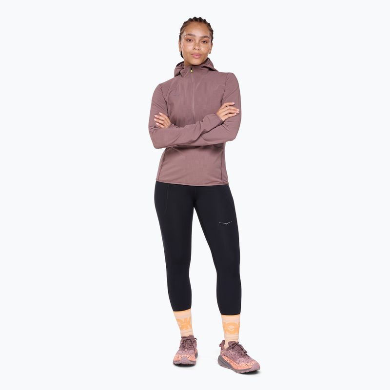 Γυναικείο φούτερ για τρέξιμο HOKA Sky Glow Half Zip smokey quartz 2