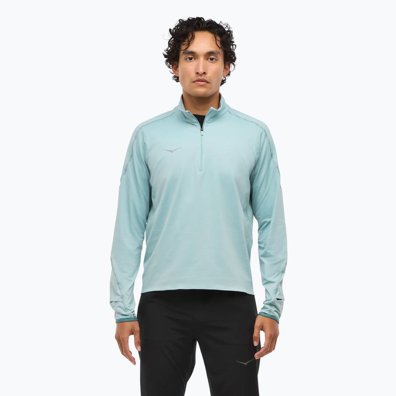 Ανδρικό φούτερ για τρέξιμο HOKA GlideTech Quarter Zip druzy