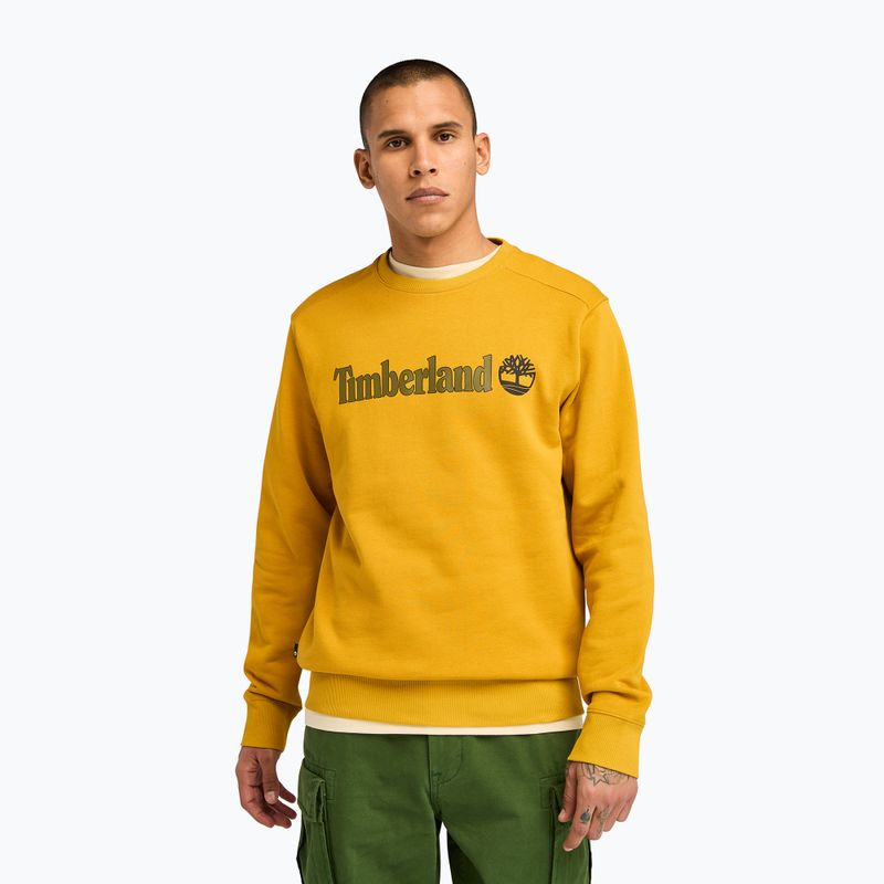 Ανδρικό φούτερ Timberland Linear Logo Crew Neck chai tea