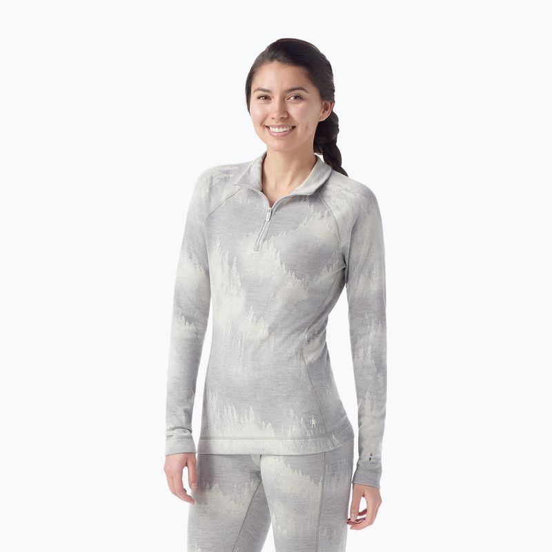 Γυναικείο θερμικό φούτερ Smartwool Classic Thermal Merino Base Layer 1/4 Zip Boxed light gray foggy pines